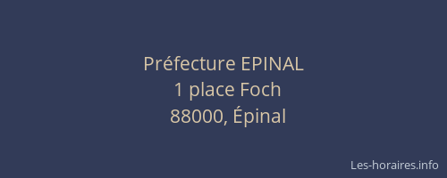 Préfecture EPINAL