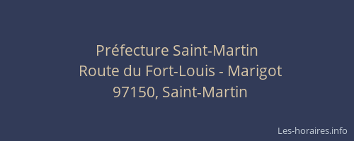 Pr&eacute;fecture Saint-Martin