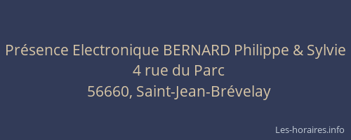 Pr&eacute;sence Electronique BERNARD Philippe & Sylvie