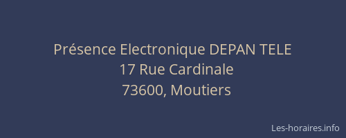 Pr&eacute;sence Electronique DEPAN TELE