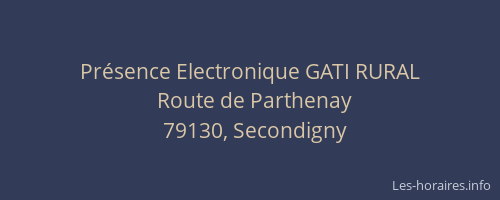Pr&eacute;sence Electronique GATI RURAL