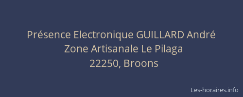 Pr&eacute;sence Electronique GUILLARD Andr&eacute;