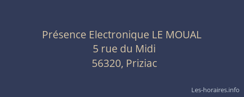 Pr&eacute;sence Electronique LE MOUAL