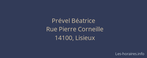 Pr&eacute;vel B&eacute;atrice