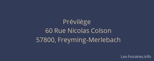 Pr&eacute;vil&egrave;ge