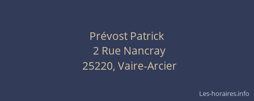 Pr&eacute;vost Patrick