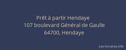 Pr&ecirc;t &agrave; partir Hendaye