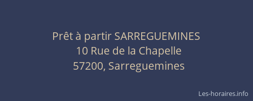 Pr&ecirc;t &agrave; partir SARREGUEMINES