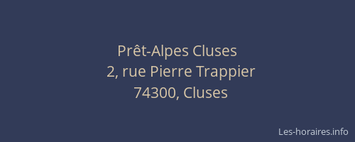 Prêt-Alpes Cluses