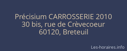 Précisium CARROSSERIE 2010