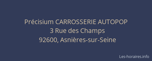 Précisium CARROSSERIE AUTOPOP