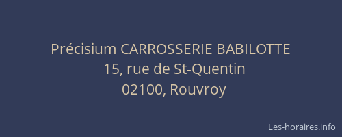 Précisium CARROSSERIE BABILOTTE