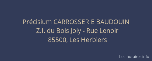 Précisium CARROSSERIE BAUDOUIN