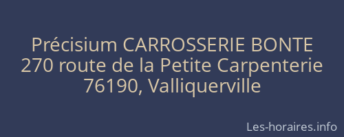 Précisium CARROSSERIE BONTE