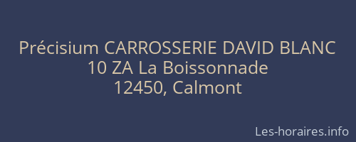 Précisium CARROSSERIE DAVID BLANC