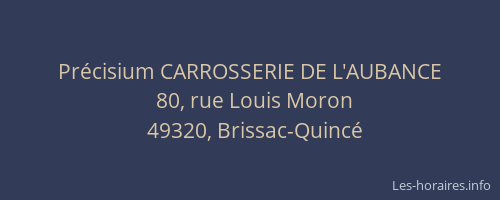 Précisium CARROSSERIE DE L'AUBANCE
