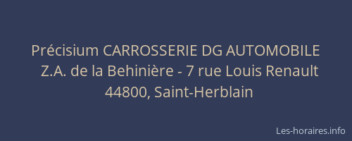 Précisium CARROSSERIE DG AUTOMOBILE