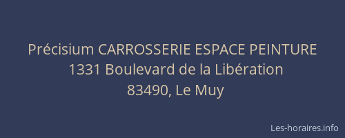 Précisium CARROSSERIE ESPACE PEINTURE