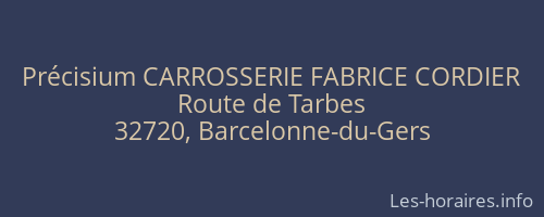 Précisium CARROSSERIE FABRICE CORDIER