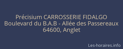 Précisium CARROSSERIE FIDALGO