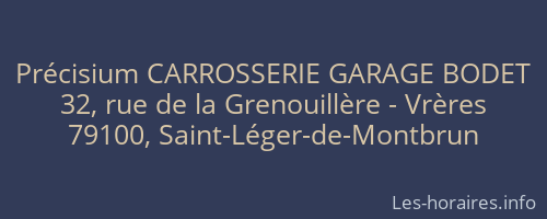 Précisium CARROSSERIE GARAGE BODET