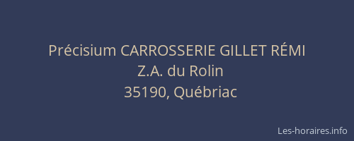Précisium CARROSSERIE GILLET RÉMI