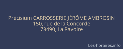 Précisium CARROSSERIE JÉRÔME AMBROSIN