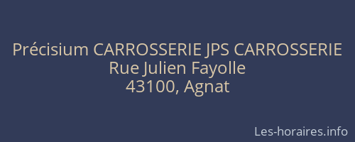 Précisium CARROSSERIE JPS CARROSSERIE