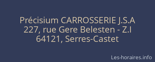 Précisium CARROSSERIE J.S.A