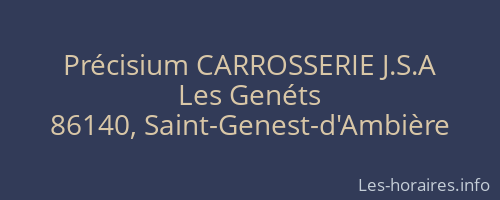 Précisium CARROSSERIE J.S.A