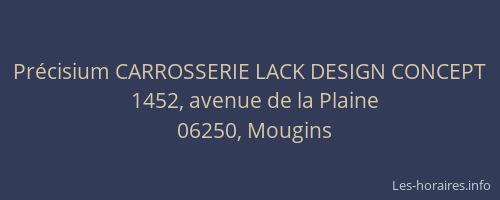 Précisium CARROSSERIE LACK DESIGN CONCEPT