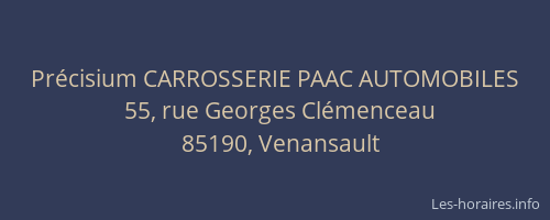 Précisium CARROSSERIE PAAC AUTOMOBILES