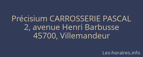 Précisium CARROSSERIE PASCAL