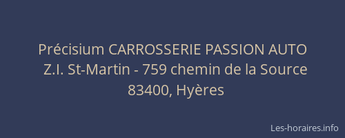 Précisium CARROSSERIE PASSION AUTO