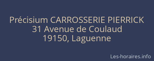 Précisium CARROSSERIE PIERRICK