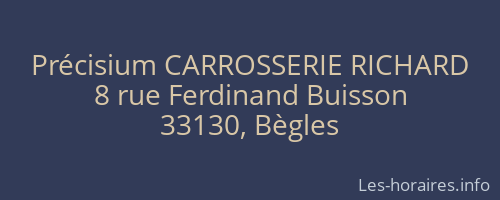 Précisium CARROSSERIE RICHARD