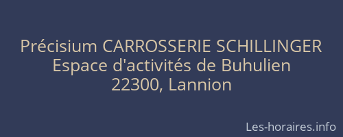 Précisium CARROSSERIE SCHILLINGER