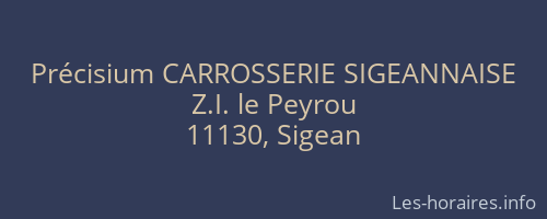 Précisium CARROSSERIE SIGEANNAISE