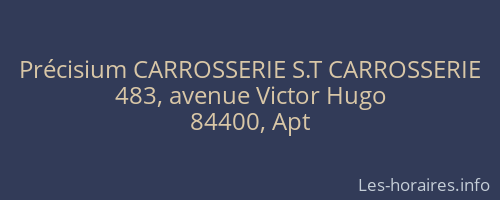 Précisium CARROSSERIE S.T CARROSSERIE
