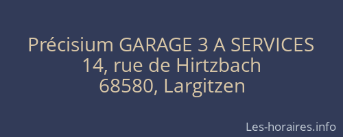Précisium GARAGE 3 A SERVICES