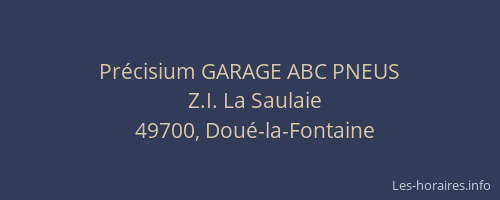 Précisium GARAGE ABC PNEUS