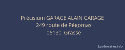 Précisium GARAGE ALAIN GARAGE