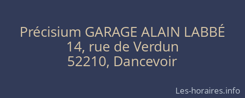 Précisium GARAGE ALAIN LABBÉ