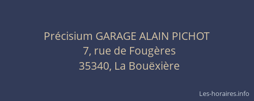 Précisium GARAGE ALAIN PICHOT