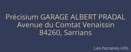 Précisium GARAGE ALBERT PRADAL