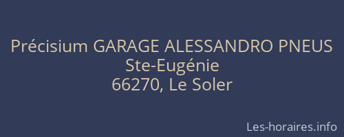 Précisium GARAGE ALESSANDRO PNEUS
