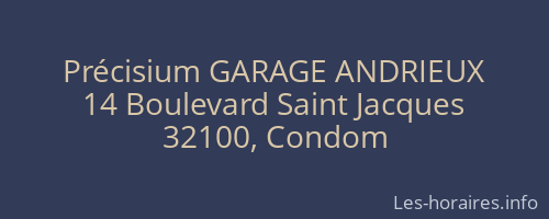 Précisium GARAGE ANDRIEUX