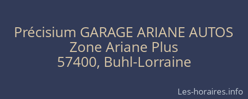 Précisium GARAGE ARIANE AUTOS