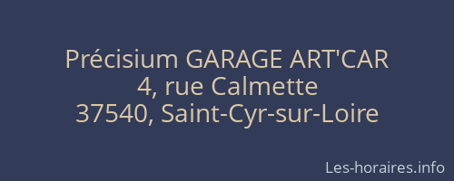 Précisium GARAGE ART'CAR