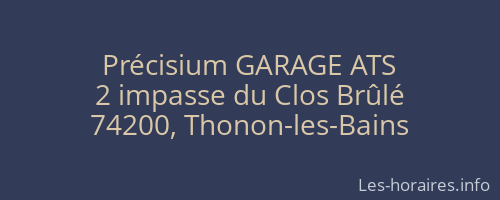 Précisium GARAGE ATS